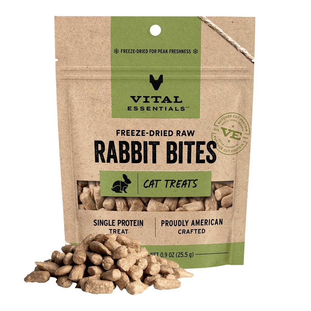 Freeze Dried Cat Treats, Rabbit, Single Protein, 0.9oz