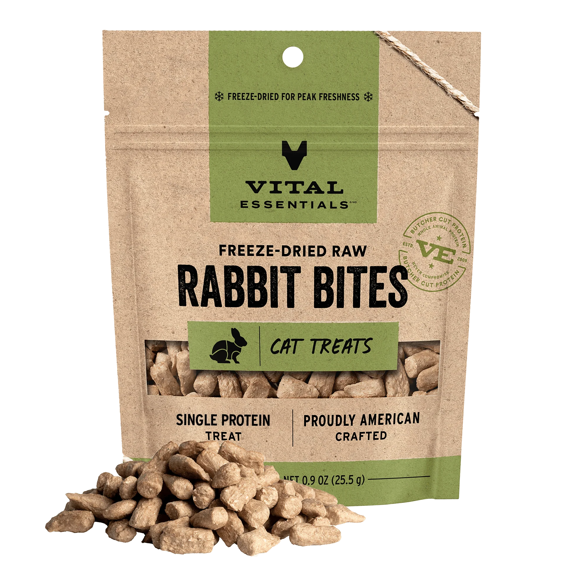 Freeze Dried Cat Treats, Rabbit, Single Protein, 0.9oz