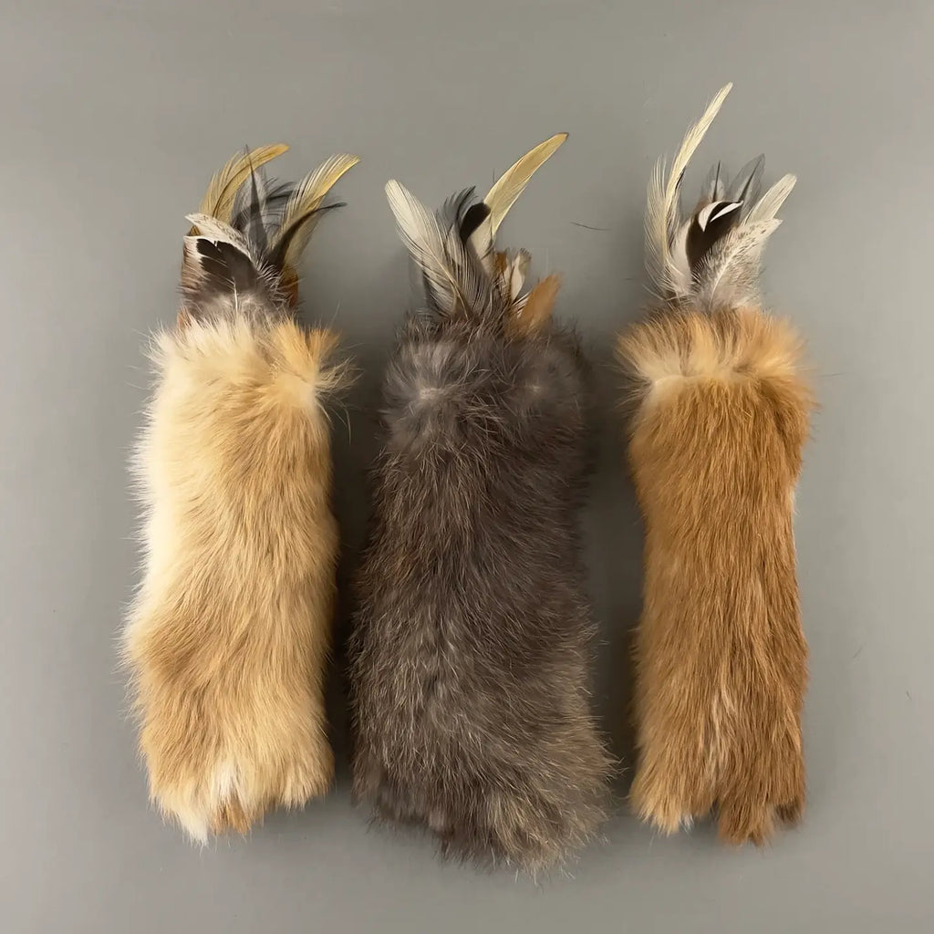 Rabbit Fur and Feathers Cat Kicker Toy