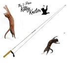 The Kitty Kaster 2-Piece 39" Premium Cat Toy Wand, Certified Denim