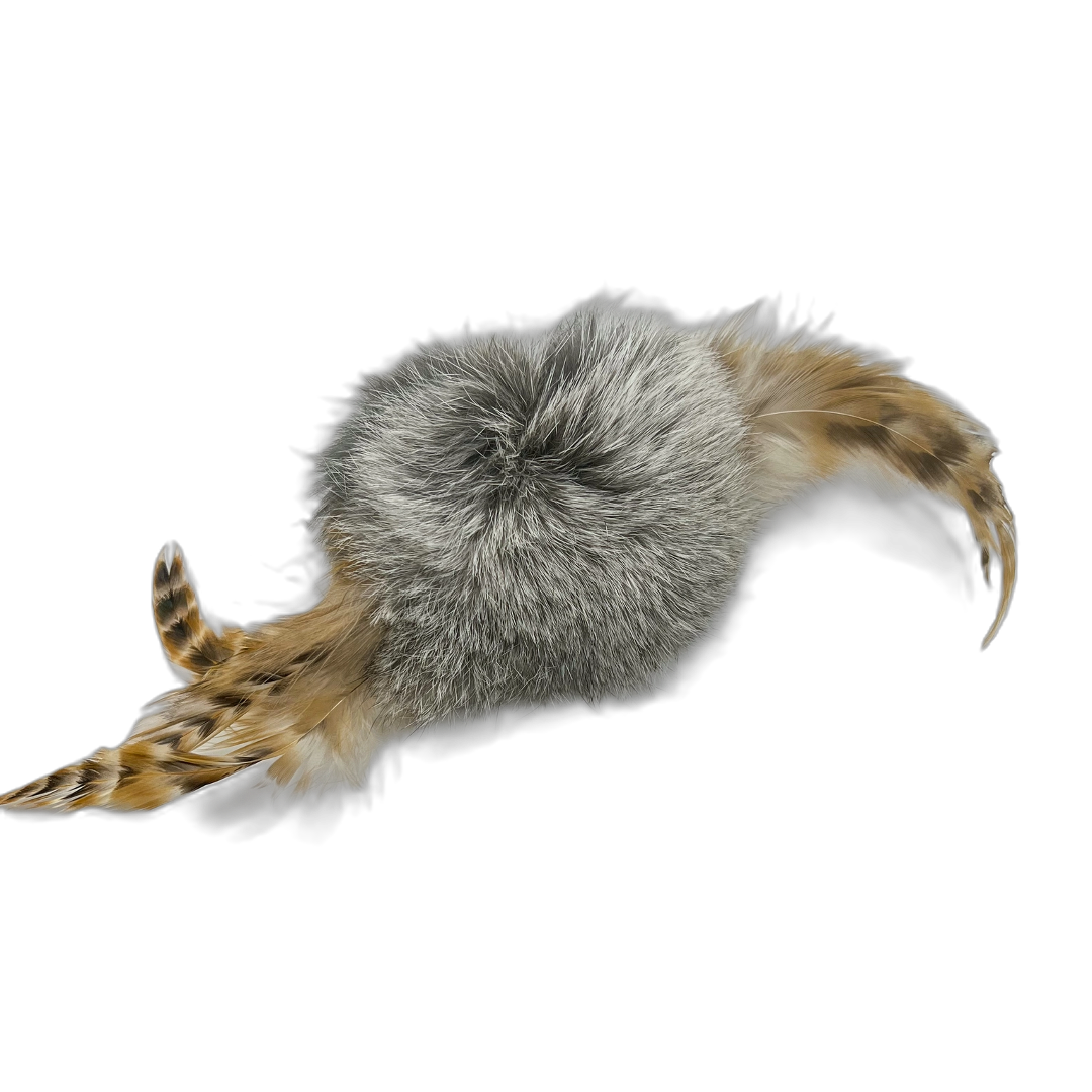 Spinner, Rabbit Fur and Feathers Cat Toy
