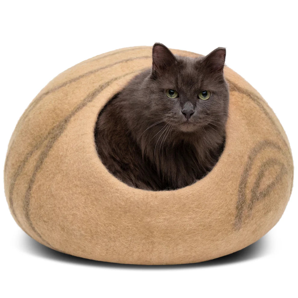 Premium Wool Felt Cat Cave Bed