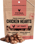 Freeze Dried Cat Treats, Chicken Hearts, Single Ingredient, 0.8oz
