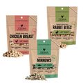 Freeze Dried Cat Treats, Chicken Breast, Rabbit, and Minnows Variety
